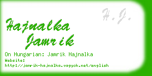 hajnalka jamrik business card